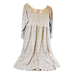 Vintage Flannel Nightgown Marie Ellyse Women's S Floral Cottage Feminine Prairie